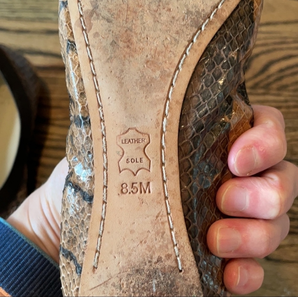 Tory Burch Snakeskin Flats - Picture 4 of 7